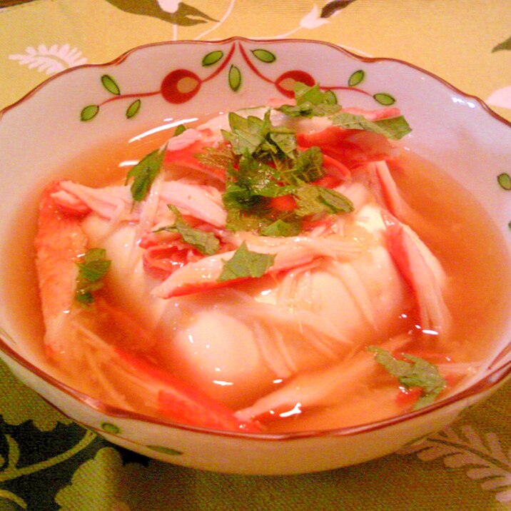 豆腐のカニカマ・生姜あんかけ
